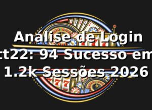 📊 Análise de Login tt22: 94% Sucesso em 1.2k Sessões 2026
