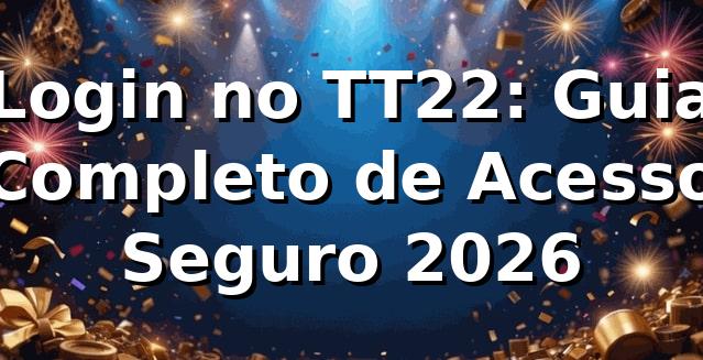 Login no TT22: Guia Completo de Acesso Seguro 2026 🔐